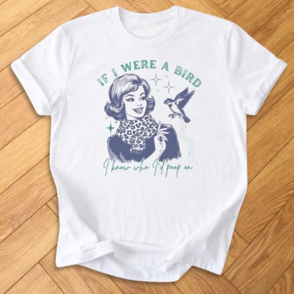 Gildan Other - Funny Retro Bird Humor Graphic Tee Gildan 5000 NWT Sarcastic Shirt